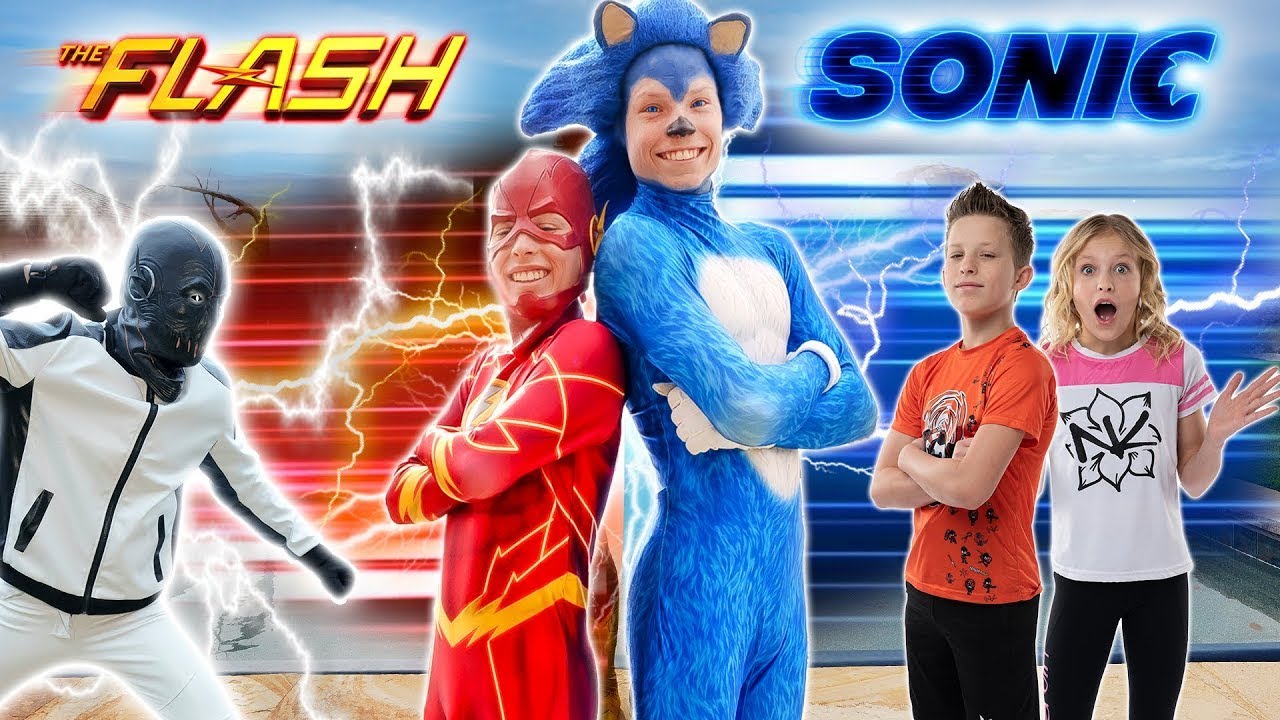 Sonic the Hedgehog vs Flash ⚡️ Aventuras mágicas de super-heróis | Ninja Kidz TV Português