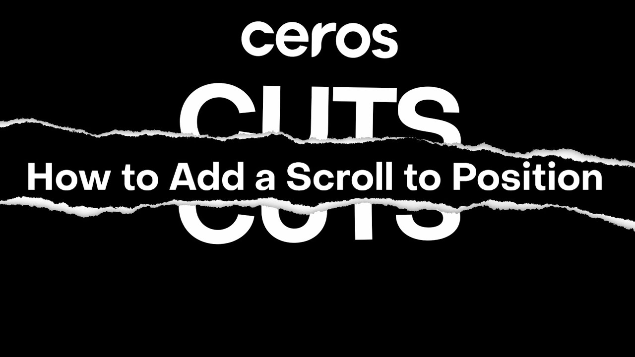 How to Add a Scroll to Position