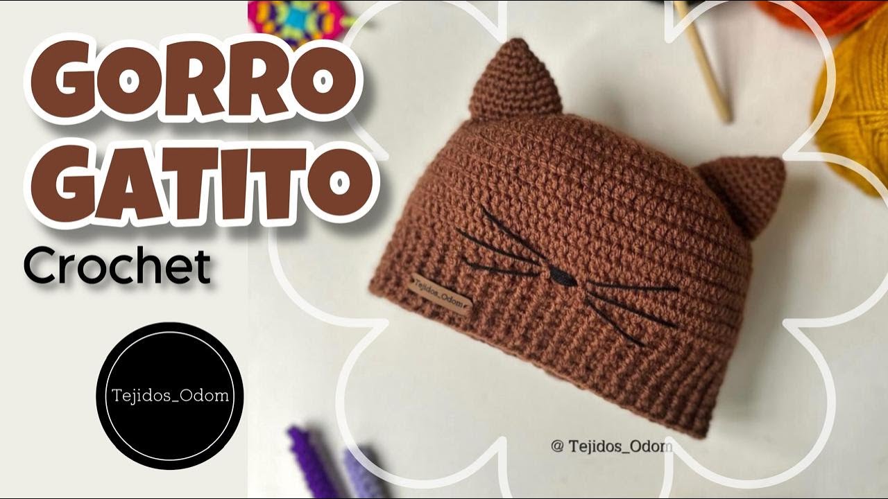 GORRO GATITO | Gorro Tejido A Crochet: Más Fácil Imposible! 🐱🧶
