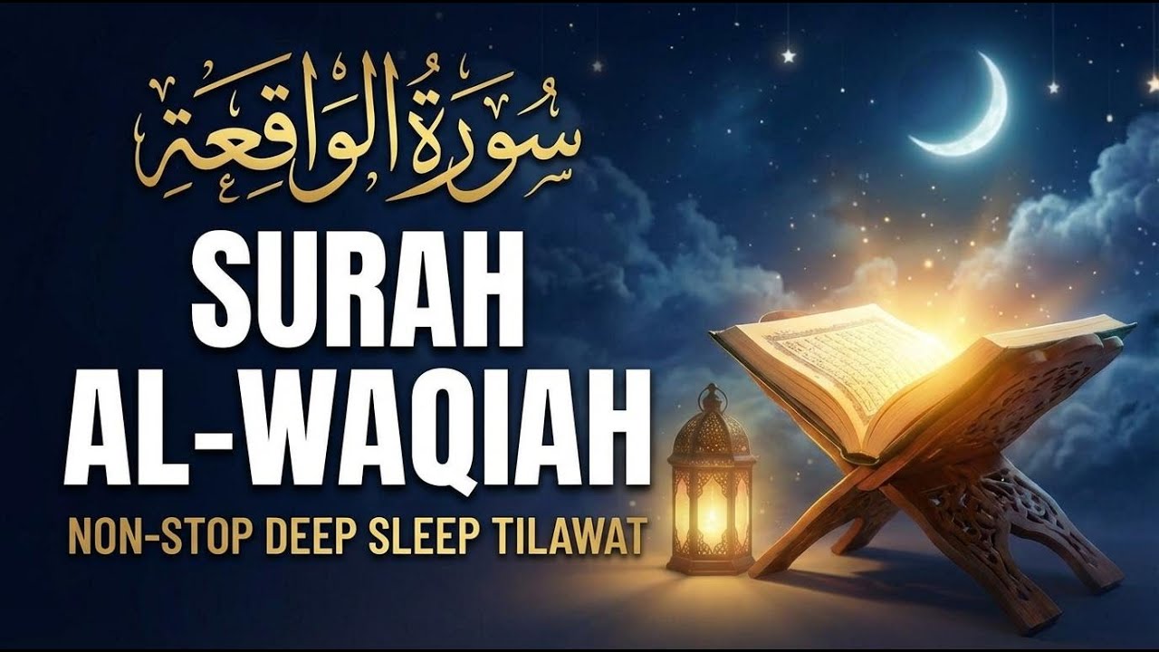 Surah Al-Waqiah Loop | Non-Stop Tilawat for Deep Healing & Sleep