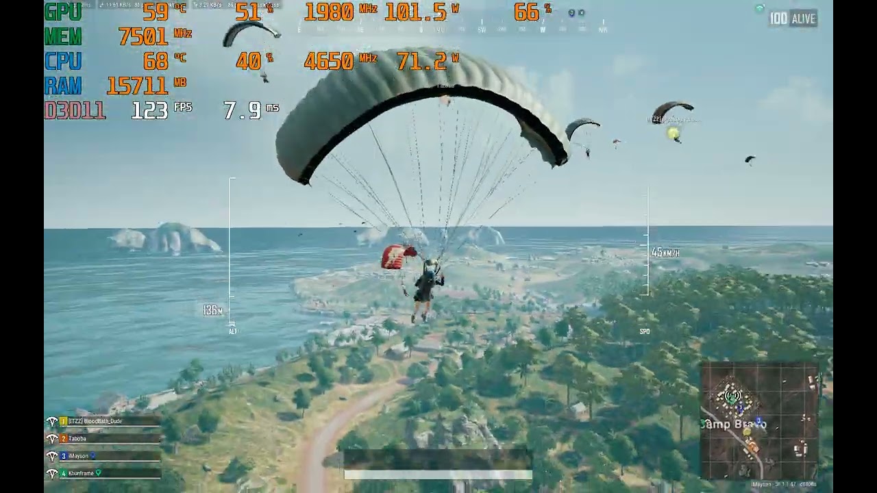 PUBG TEST | RYZEN 5700x + RTX 3060 12gig | Very Low | Hotdrop