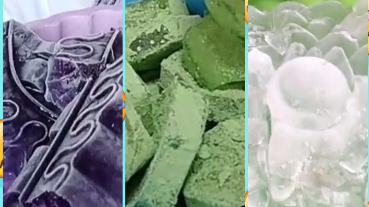 Asmr hard ice eating 💙🧊💦 @lovelyhardiceeating