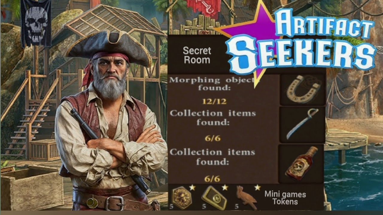 Artifact Seekers 10 Morphing Objects, Collection Items, Mini Games Tokens & Secret Room