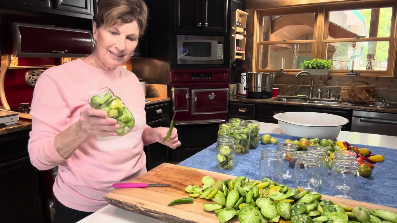Canning Green Tomato Pickles How To Waterbath @ourforeverfarm