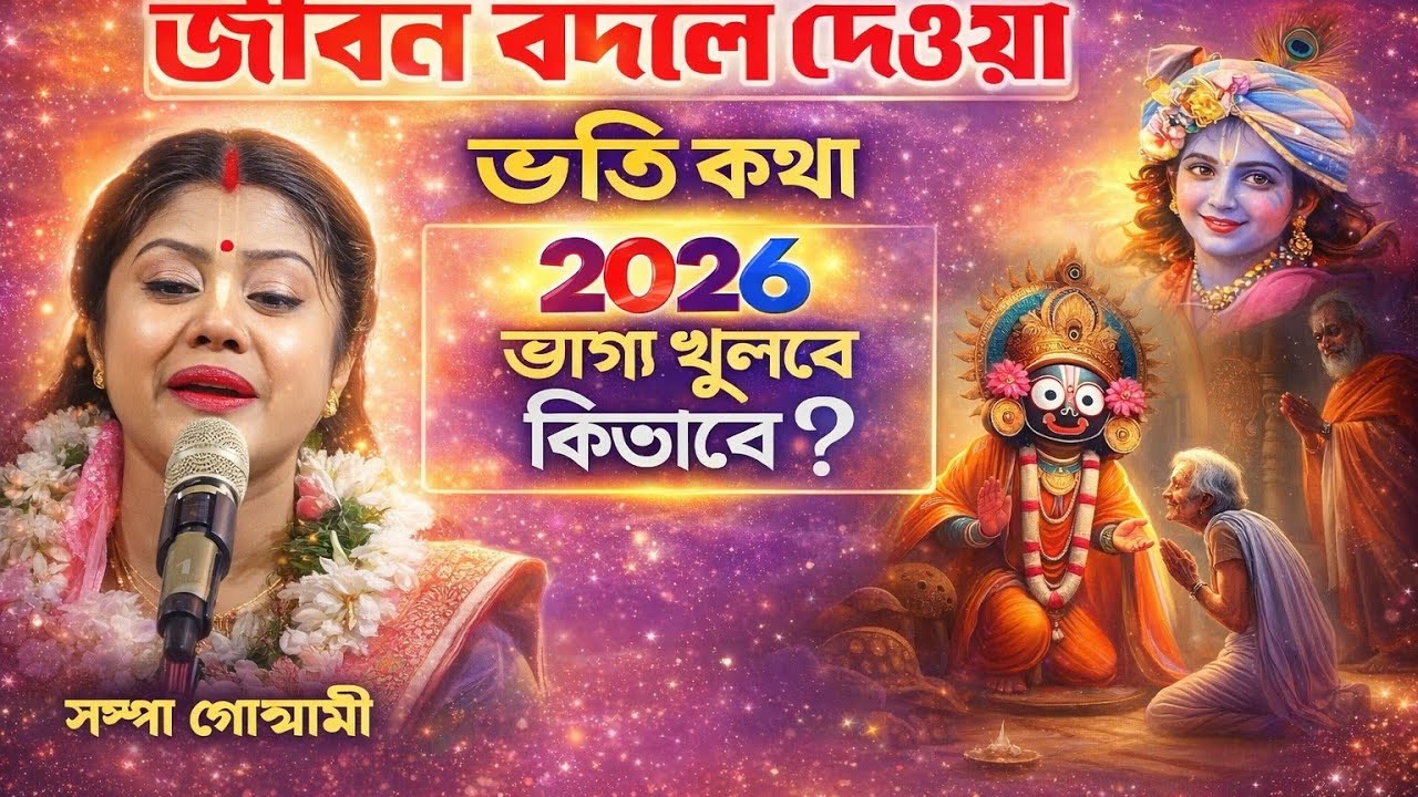 জীবন বদলে দেওয়া ভক্তি কথা 🙏 ২০২৬ সালে ভাগ্য খুলবে কিভাবে | সম্পা গোস্বামী কীর্তন