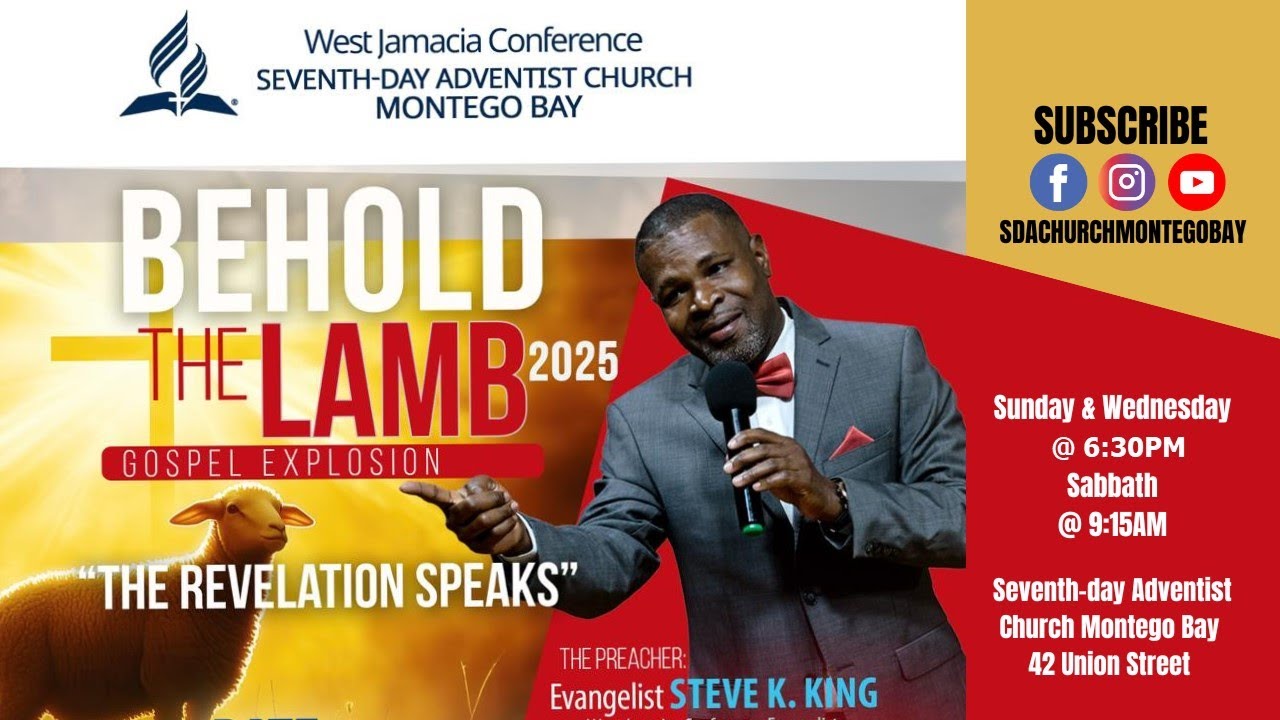 SDA Church Montego Bay | BEHOLD THE LAMB | Peninnah Inna Mi Life | October 19, 2025| Rebroadcast