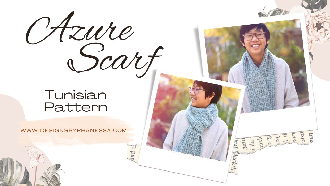 Tunisian Crochet Azure Scarf Free Pattern & Tutorial