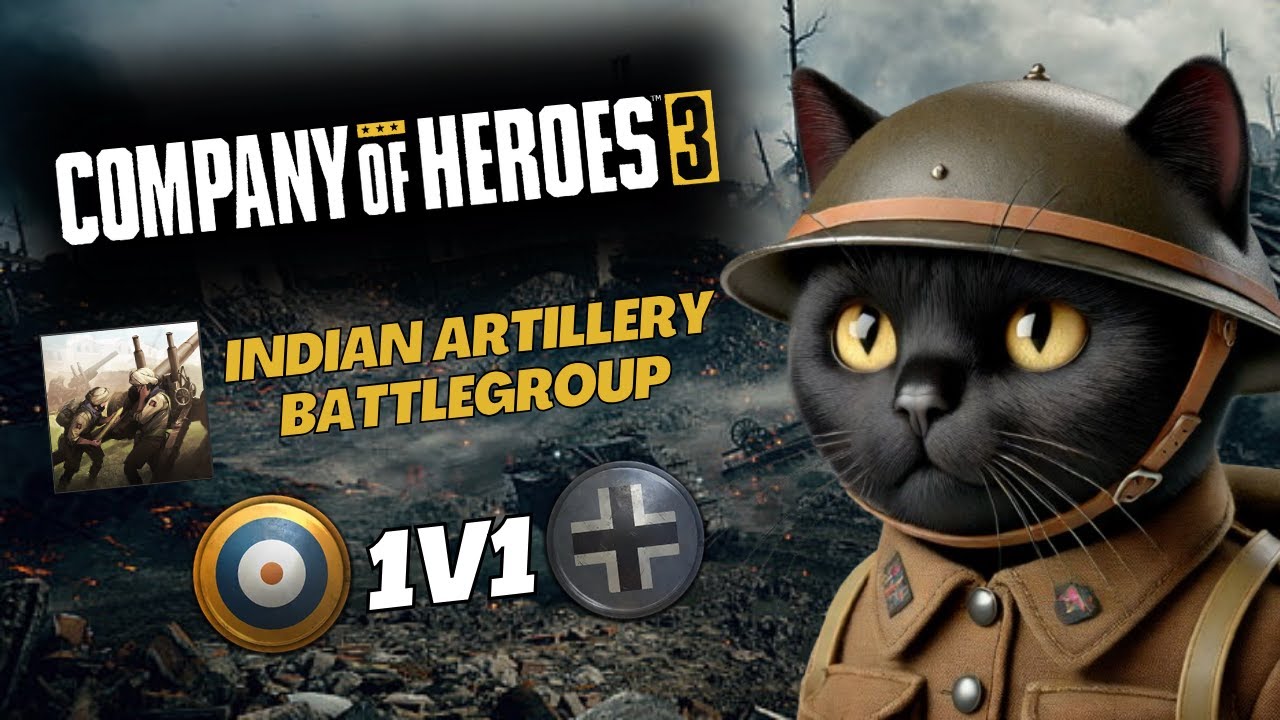 Company of Heroes 3 | 1v1 Indian Artillery Battlegroup Multiplayer Gameplay - No Commentary