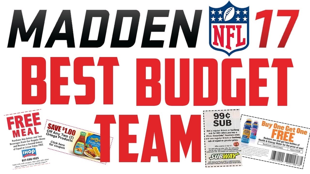THE BEST BUDGET TEAM IN MADDEN 17 - 1,000,000 coin budget