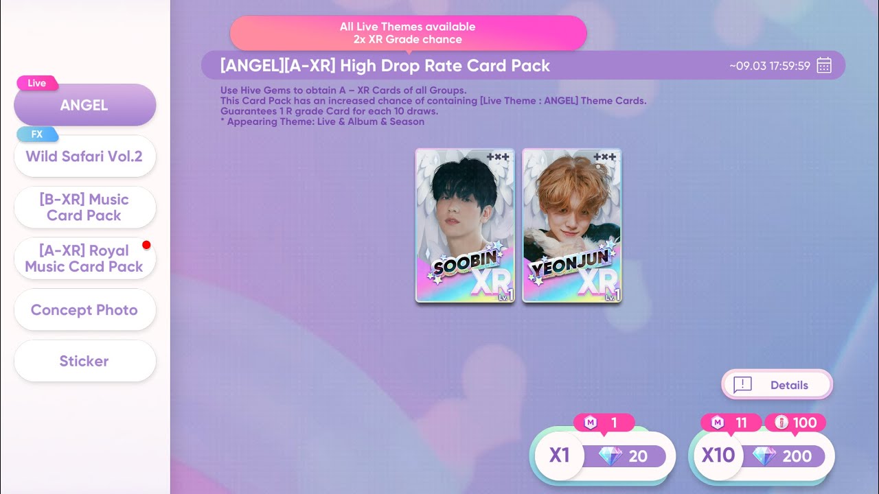 Rhythm hive Spending 3000 gems in txt new live theme [ANGEL]