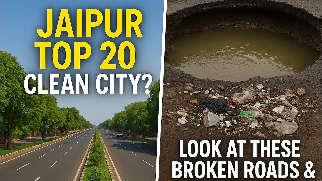 JAIPUR TOP 20 CLEAN CITY? LOOK AT THESE JAIPUR BROKEN ROADS CONDITION | APEX CIRCLE REMOVE |