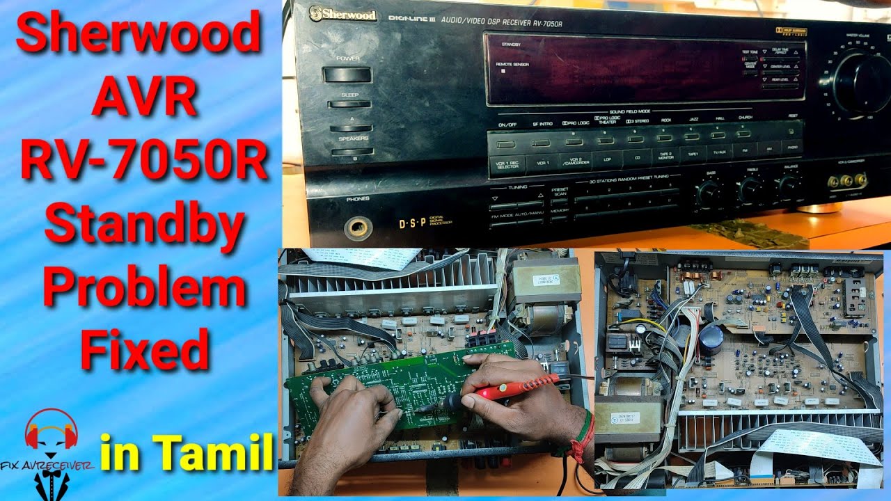 Sherwood RV-7050R AV Receiver Standby Fault Fixed.