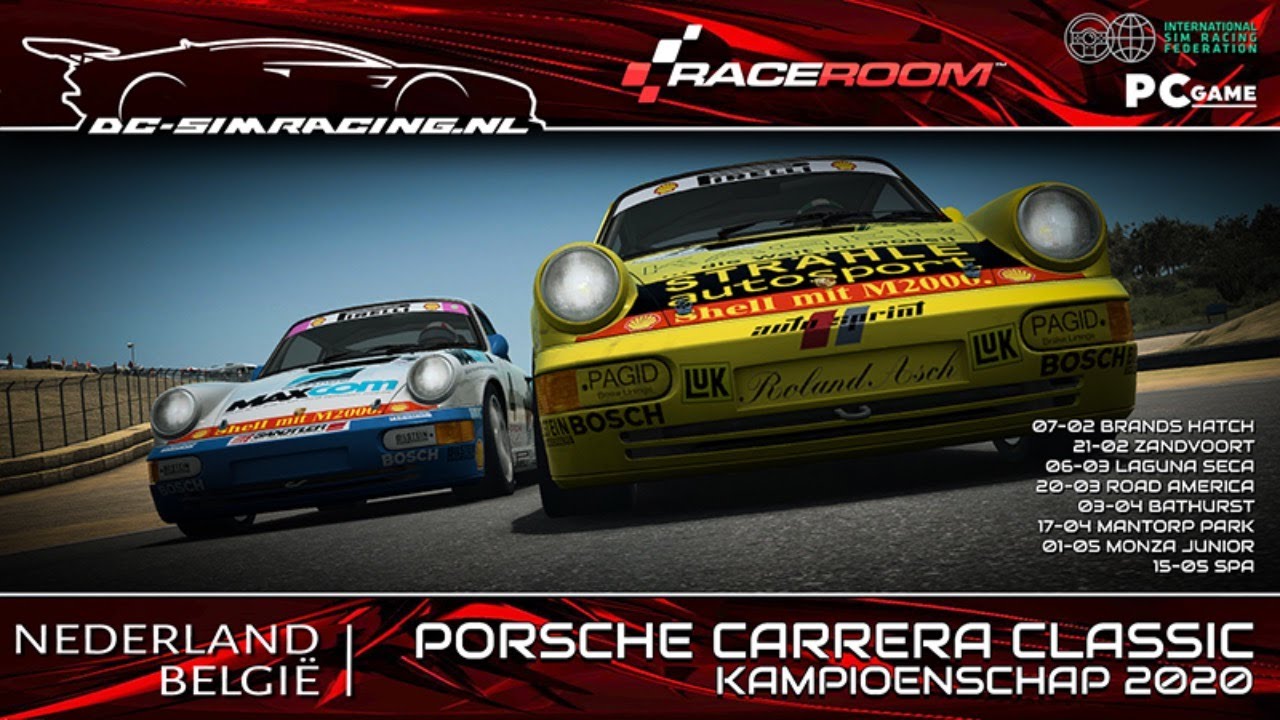 RaceRoom R3E PC - Porsche Carrera Classic Cup - Bathurst - DC-SimRacing.NL - LIVE