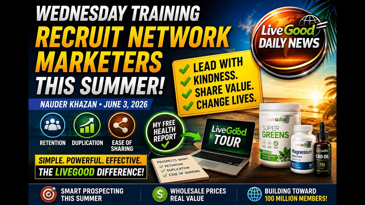 🚨 LIVEGOOD WEDNESDAY TRAINING | Nauder Khazan Reveals How to Recruit Network Marketers in 2026! 💎🔥