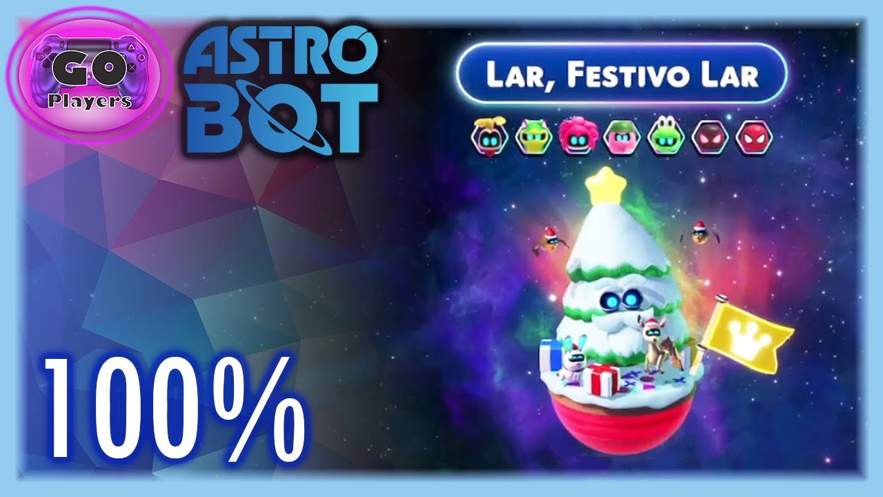 Astro Bot: Lar, Festivo Lar | Winter Wonder, 100%, todos os itens + Troféu: Uma Verdadeira Estrela.