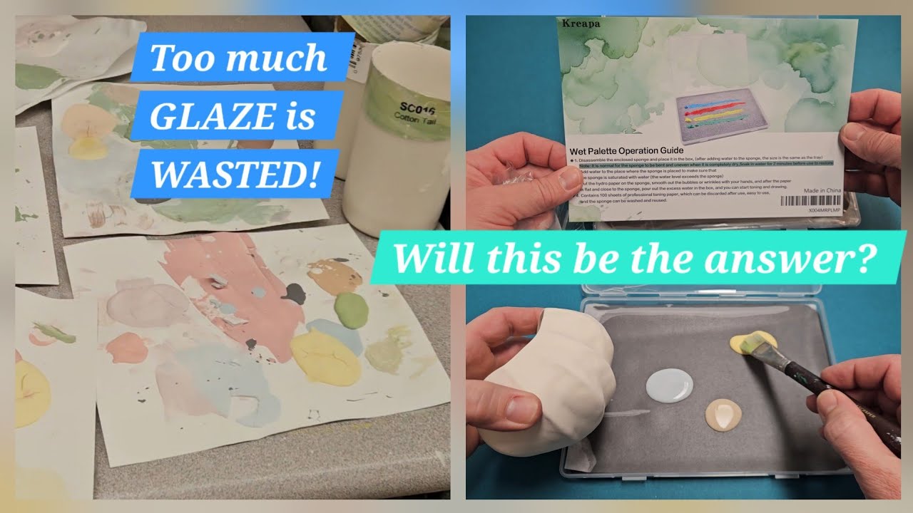 Unbox, Set-Up, & TESTING a Wet Palette for CERAMIC GLAZES -WILL IT HELP US WASTE LESS GLAZE?!-