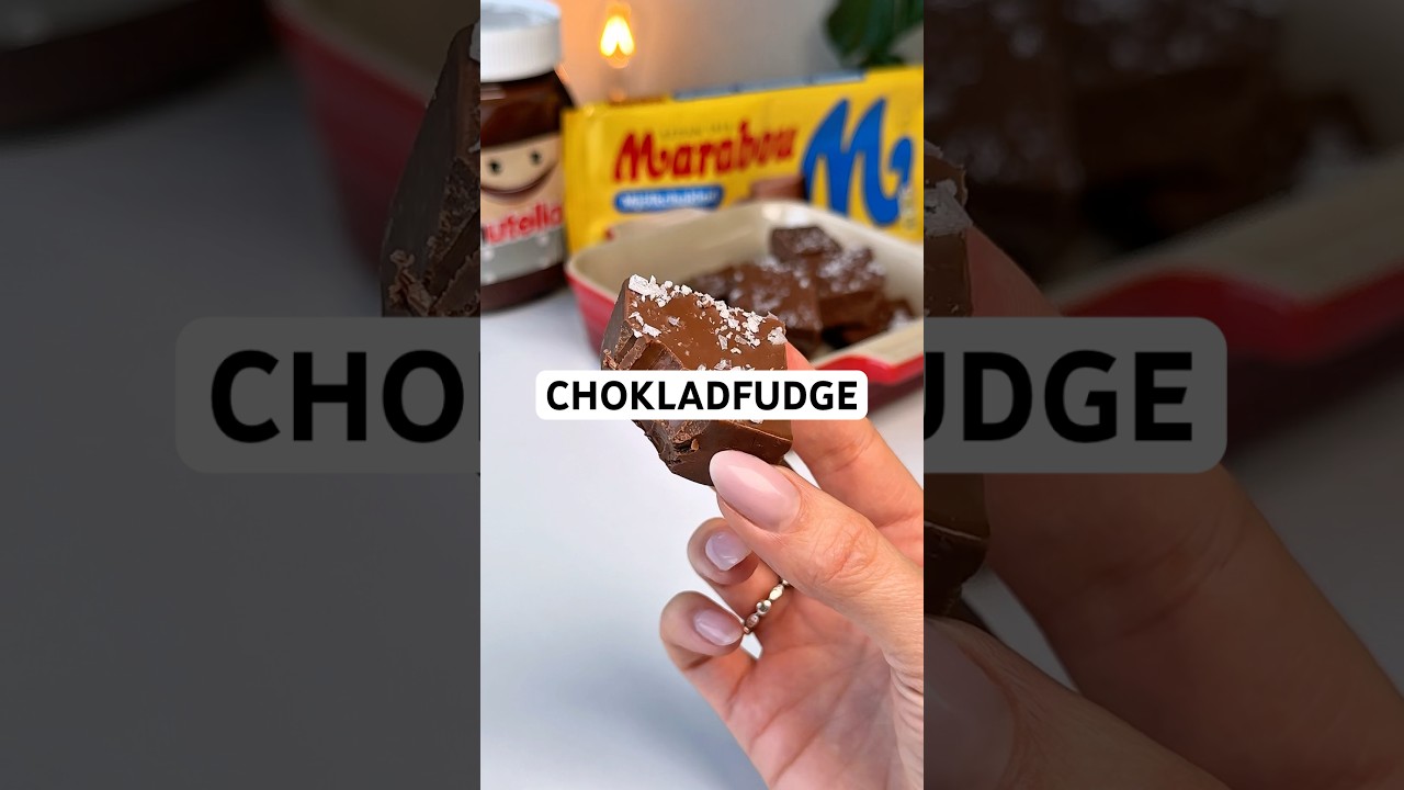 BILLIG och ENKEL CHOKLADFUDGE 🍫p&aring; endast 2 ingredienser🥳 Receptet hittas p&aring; hilleviarkel.se