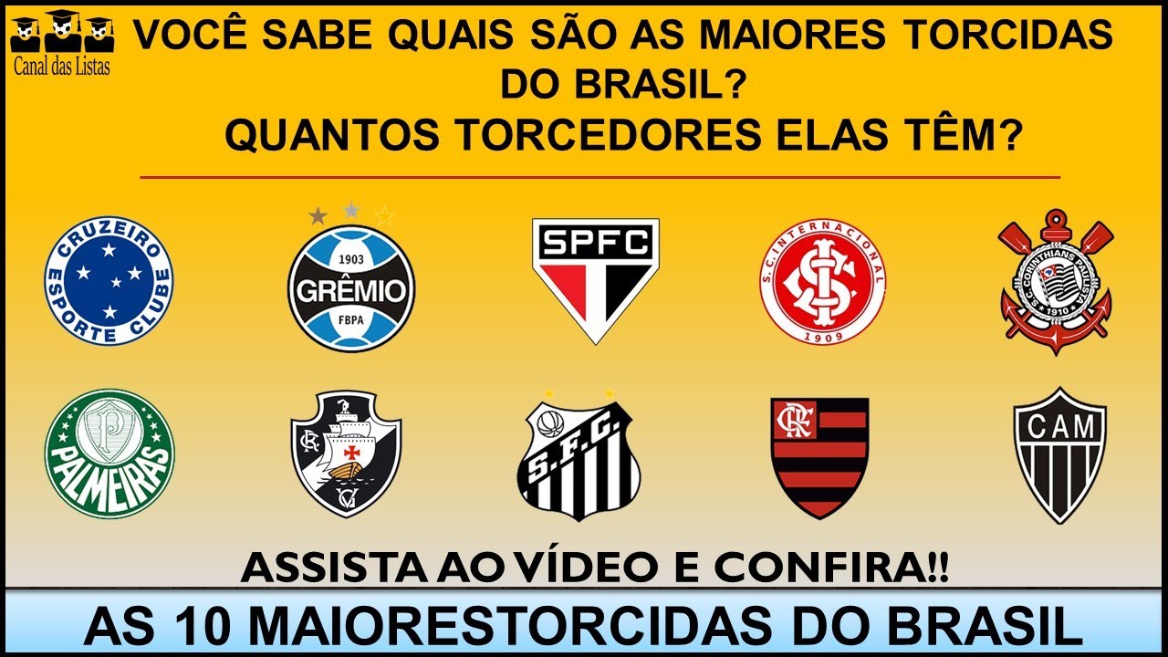 AS 10 MAIORES TORCIDAS DE FUTEBOL DO BRASIL