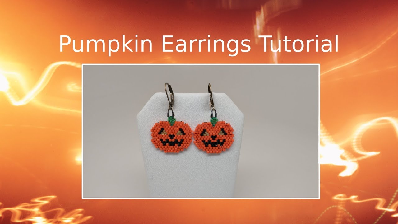 Pumpkin Earrings Tutorial | Using Miyuki Delicas