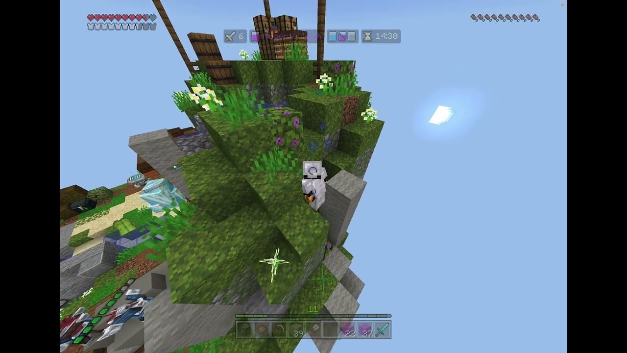 Playing Minecraft Bedwars 