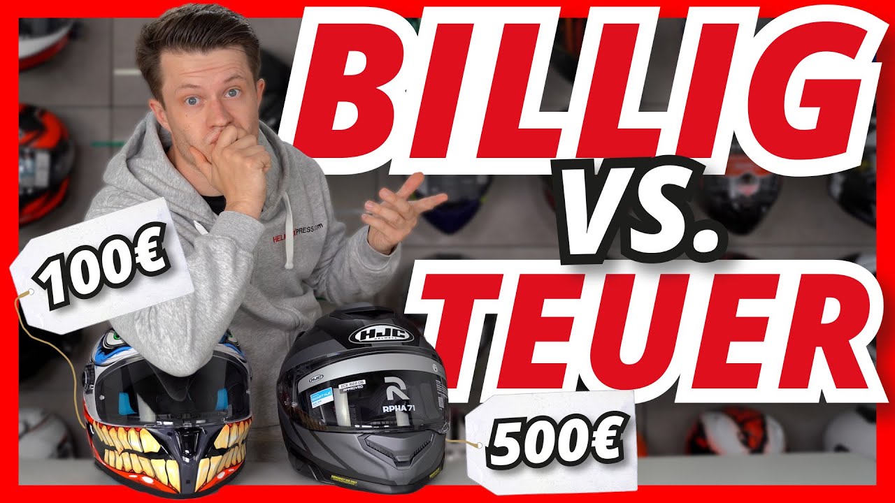 BILLIG vs. TEUER ⛑️ 100€ vs. 500€ Motorradhelm - das sind die Unterschiede