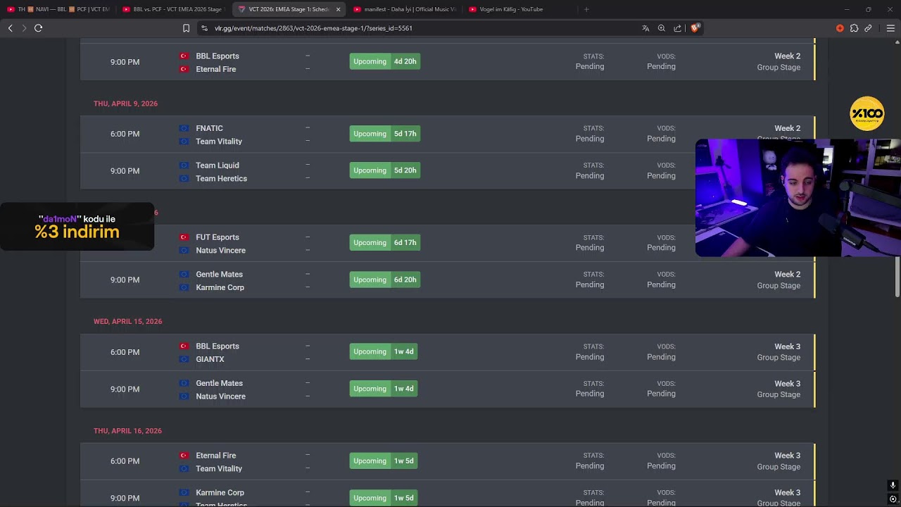 BBL vs. PCF &mdash; TH vs. NAVI &mdash; !worp !wraith (#VCTWATCHPARTY)