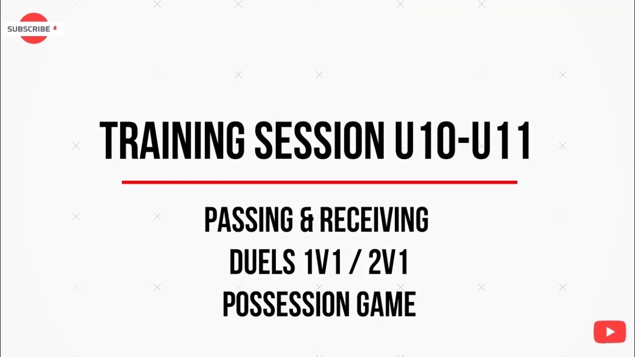 U10-U11 Youth Soccer training session Passing drills