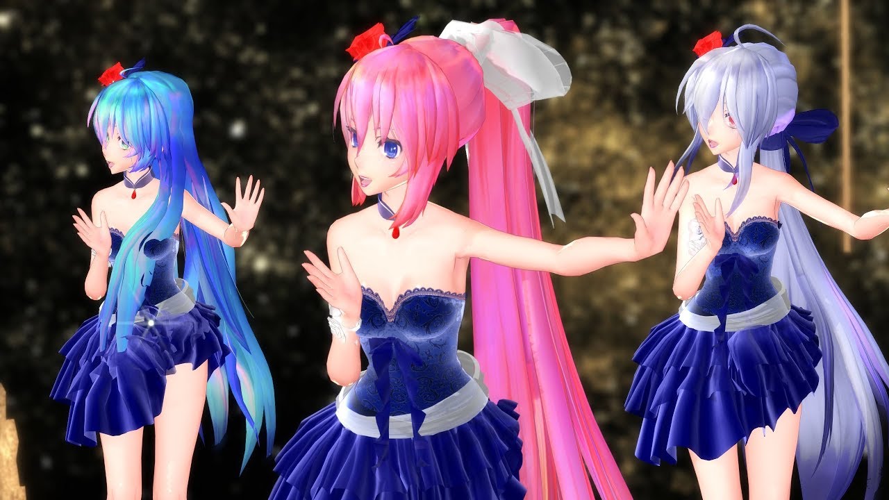 [MMD] Sweet Refrein Tda Ladies Indigo Blue Dress