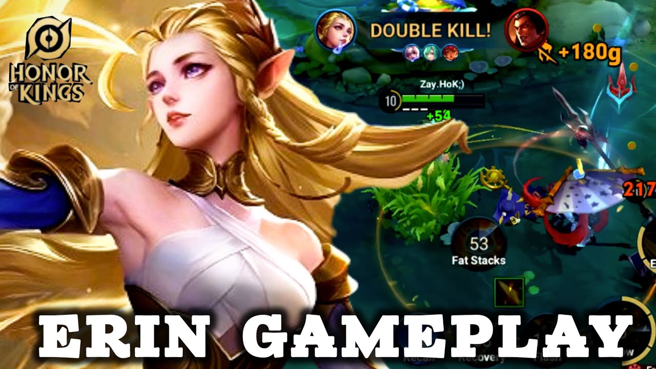 HOK: ERIN GAMEPLAY IN FARM LANE | HONOR OF KINGS | ZAY HOK 