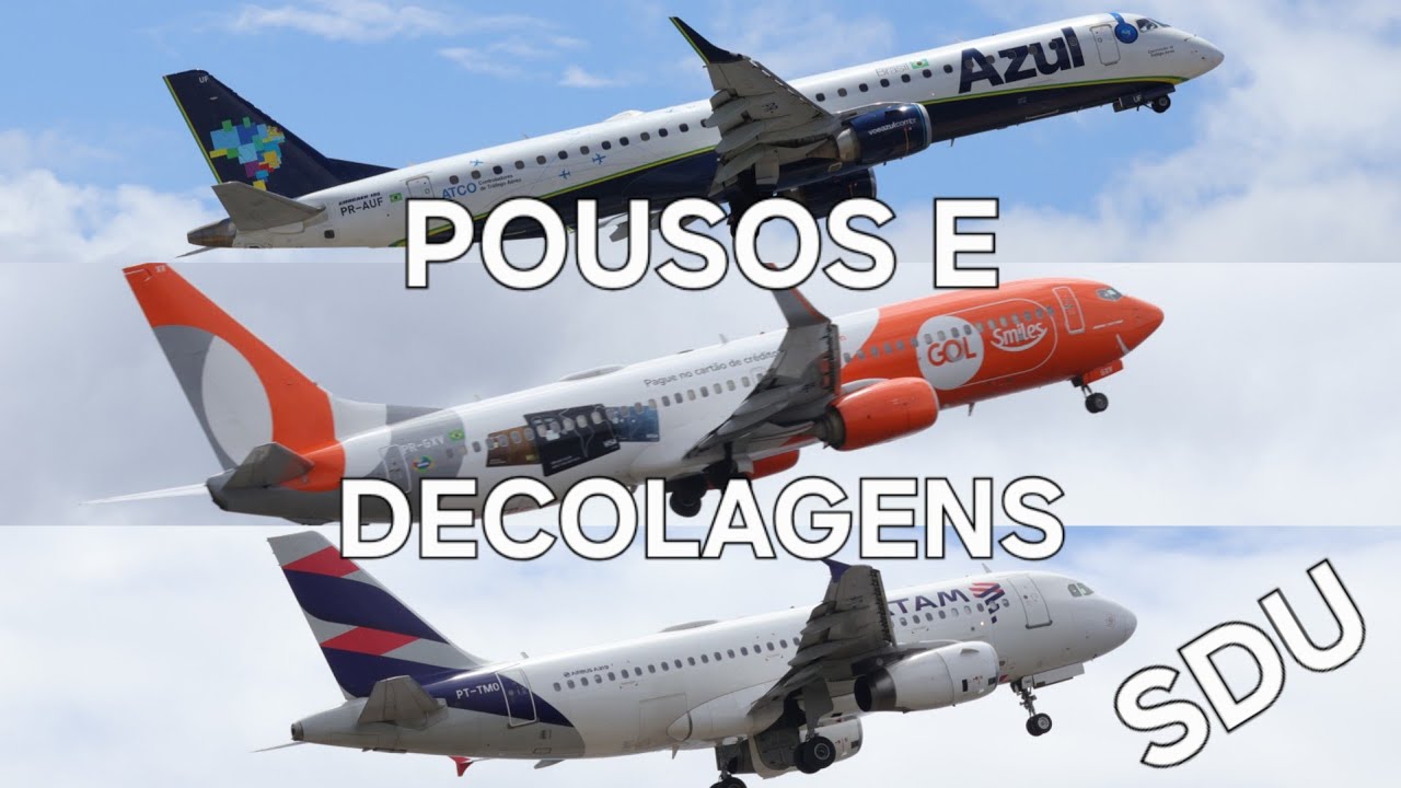 Pousos e decolagens no Aeroporto Santos Dumont, no Rio de Janeiro 