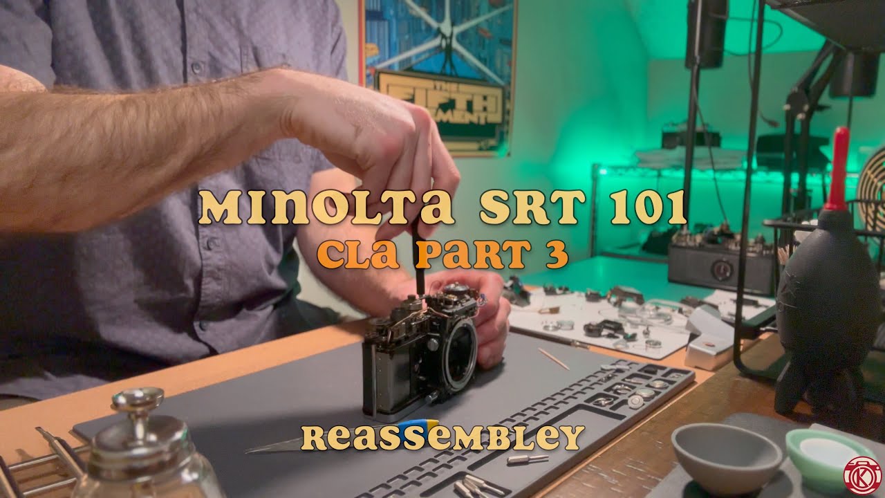 Reassembling the Minolta SRT 101 - 35mm film camera restoration