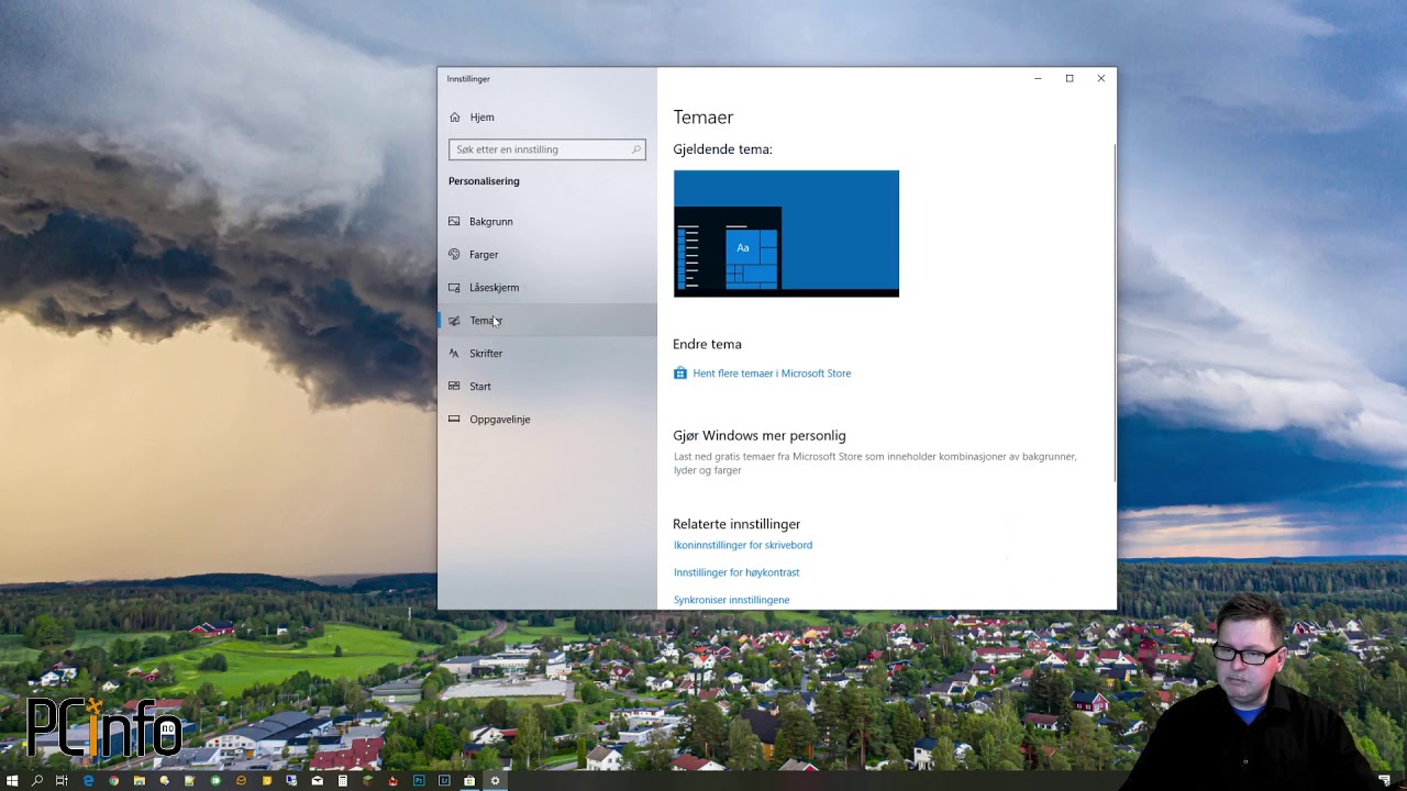 Slik bytter du bakgrunn og tilpasser utseende av Windows 10