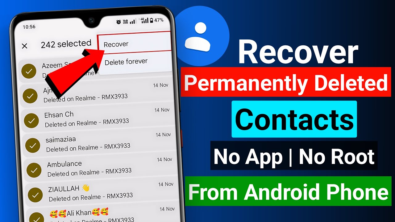 How To Recover Permanently Deleted Contacts From Android Phone (2025) | Deleted Contacts Recovery