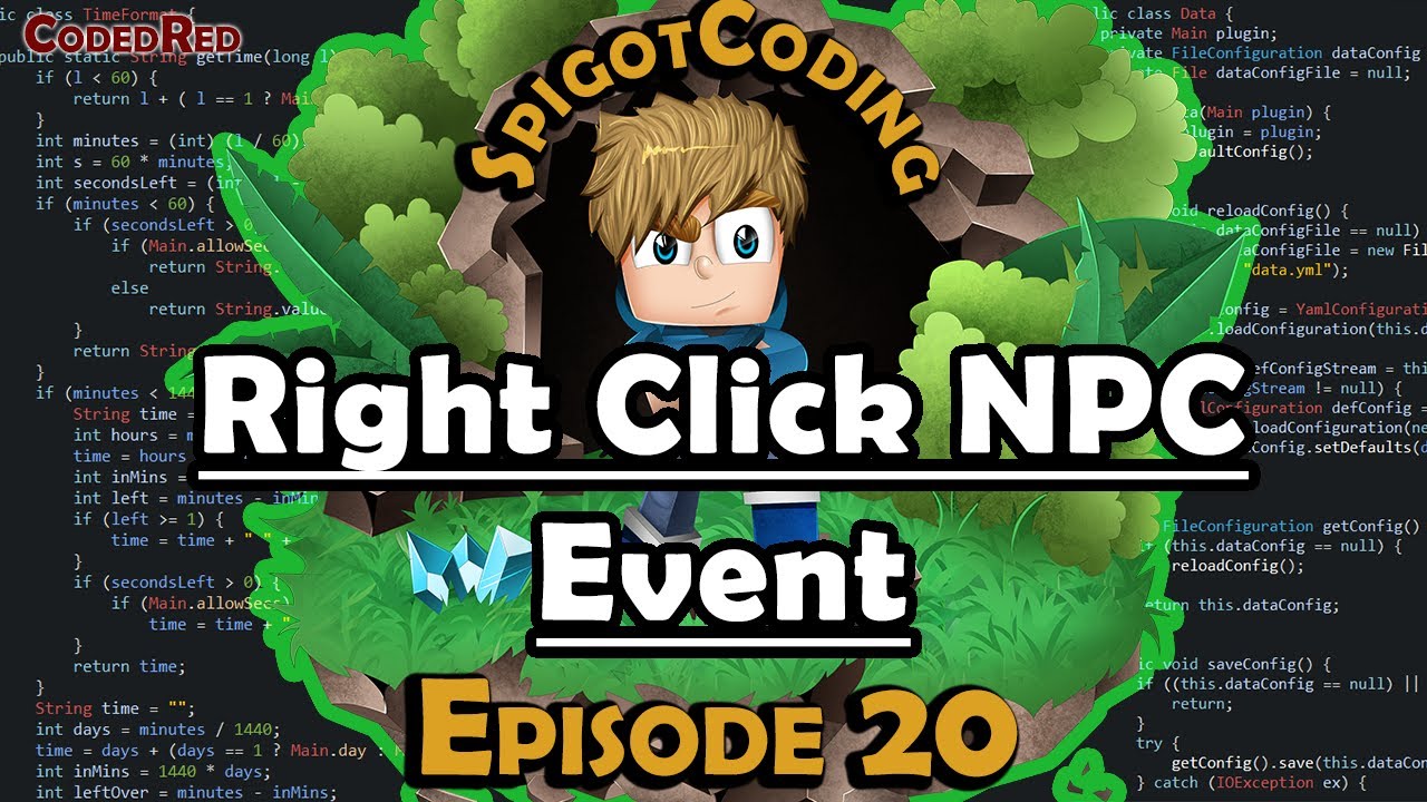 How to make a Spigot 1.15+ plugin (Ep20) Right Click NPC Custom Event