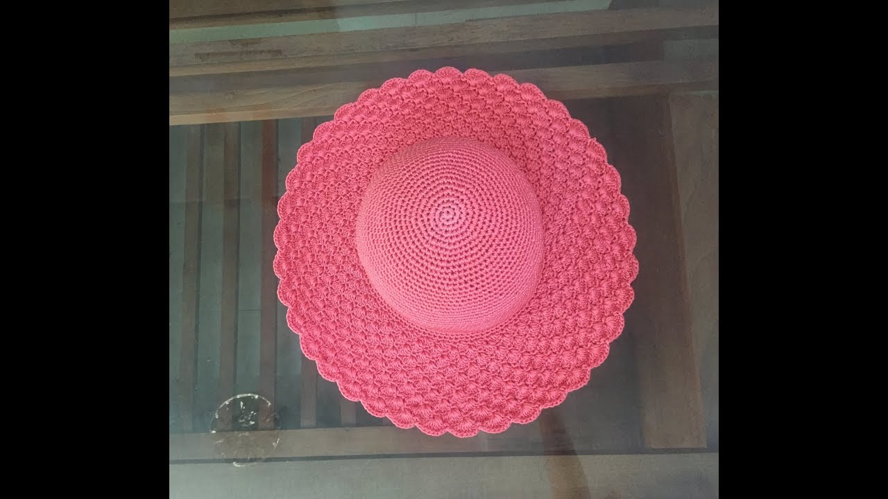 Hướng dẫn móc nón vành sò / Crochet summer hat tutorial