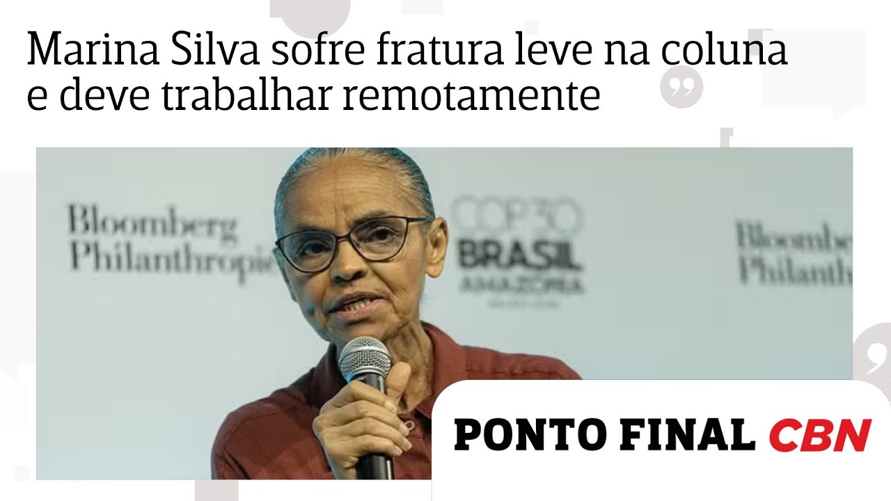 Marina Silva sofre fratura leve na coluna e deve trabalhar remotamente