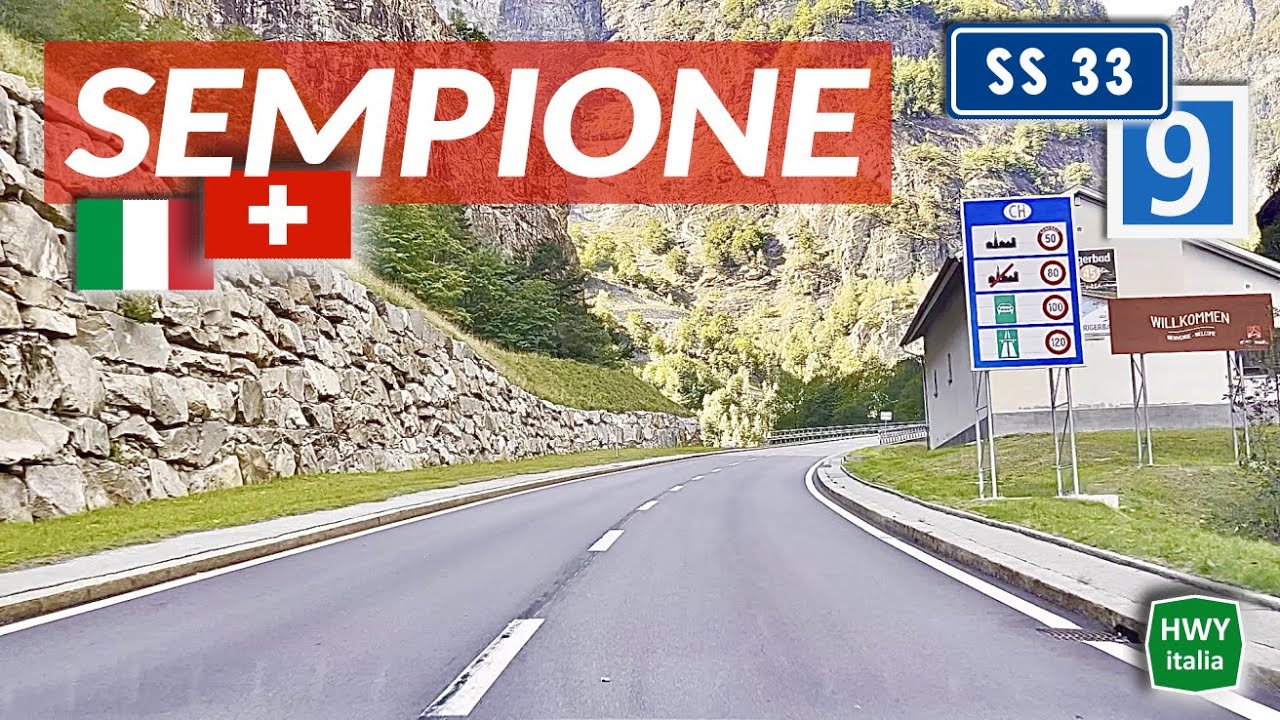 Confine di Stato ITALIA - SVIZZERA | Valico del Sempione | Strada Statale 33