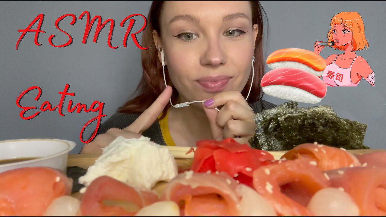 АСМР ИТИНГ Красная рыба / АСМР Домашние суши