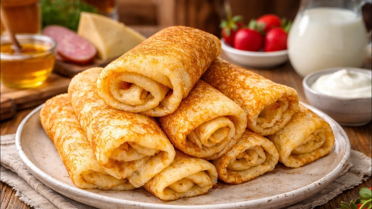 ПЕКУ На ЗАВТРАК Через ДЕНЬ! Только ИХ и ПРОСЯТ! БЛИНЧИКИ вкуснее пиццы! Простое блюдо на сковороде.