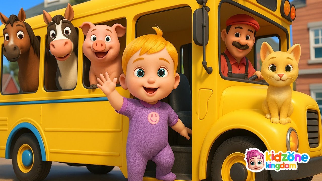 Piosenka &bdquo;Koła autobusu&rdquo; + więcej rymowanek i piosenek dla dzieci | KidZone Kingdom