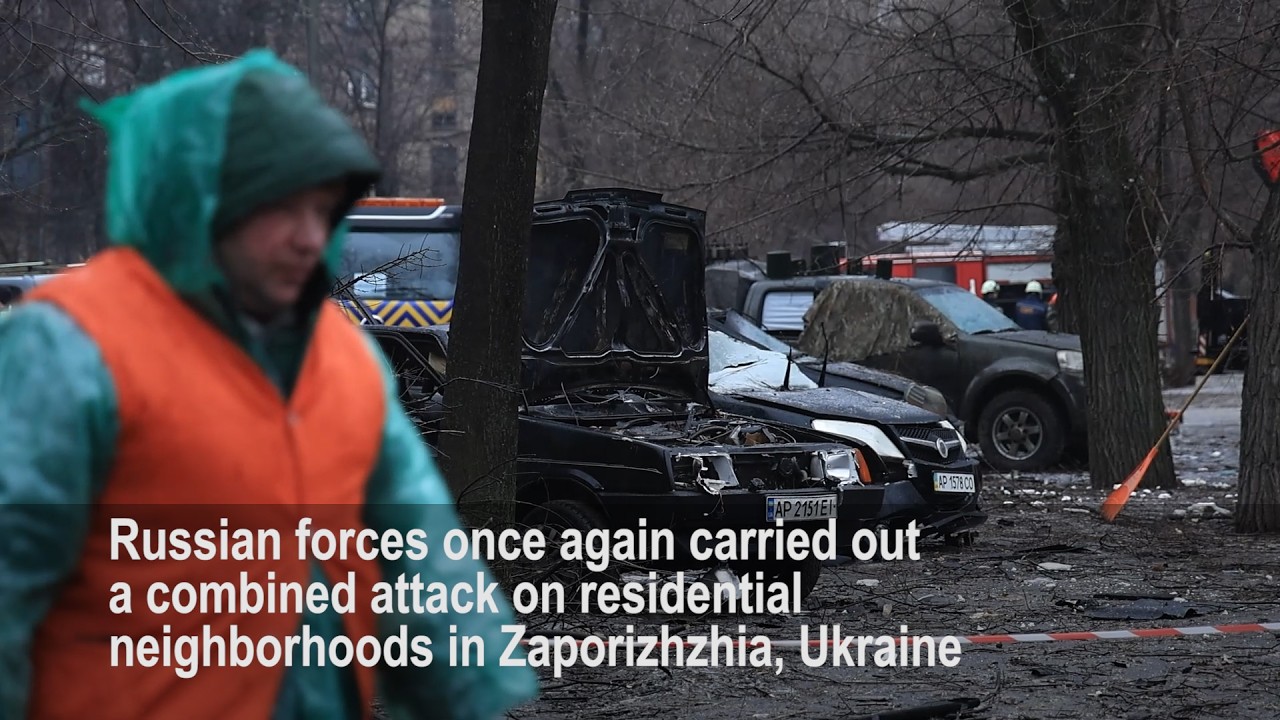 Russian forces once again carried out a combined attack on residential neighborhoods in Zaporizhzhia