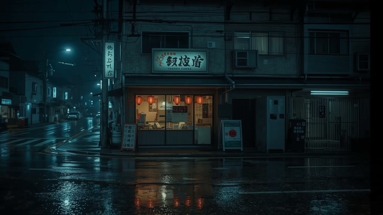 Tokyo Midnight 🌙 Quiet Rainy Night Walk in Japan | Pure ASMR Rain for Sleep