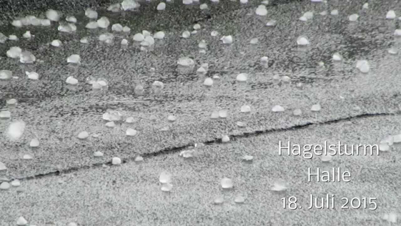 Hagelsturm über Halle 18. Juli 2015