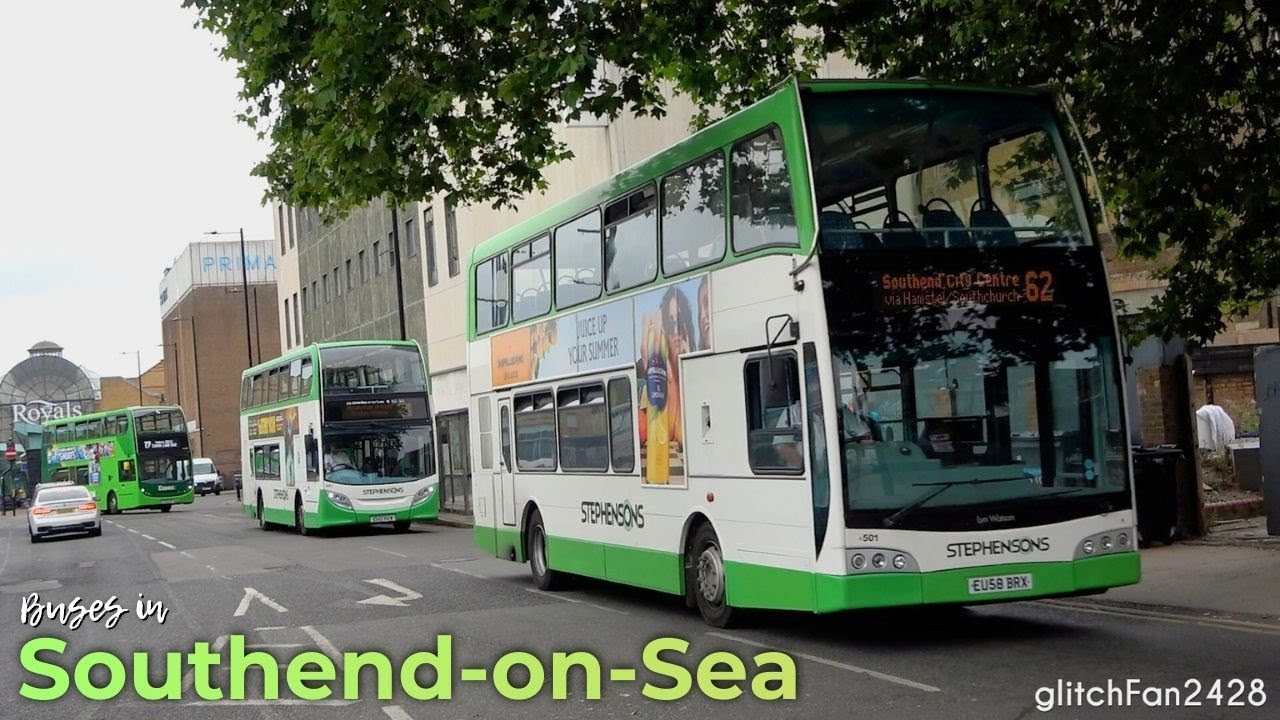 Buses in Southend-on-Sea, England 2025