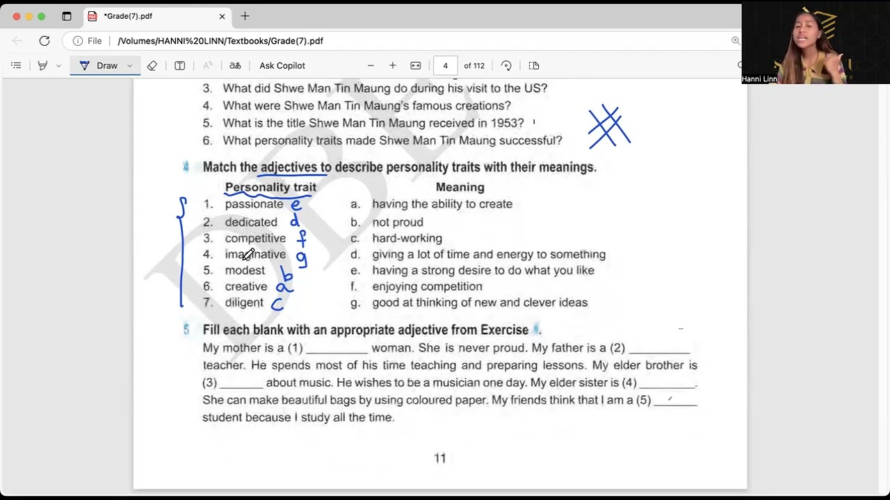 Grade(7) English Unit(1) Lesson(2) Final Part No.4,5