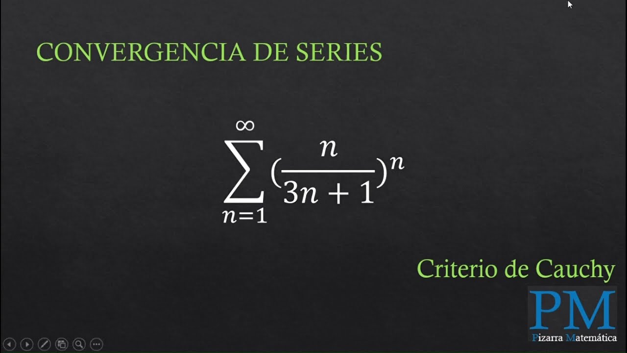 Convergencia de series FACIL Y RAPIDO | Criterio de Cauchy
