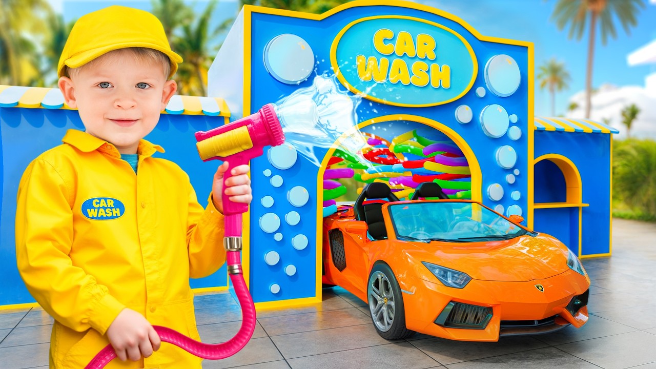 Petualangan Cuci Mobil Oliver Bersama Pekerja Baru