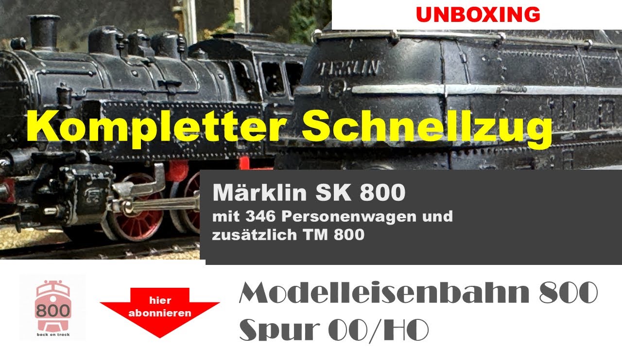 Unboxing Märklin SK 800 Schnellzug BR05 mit Schürzenwagen - nostalgische vintage Modelleisenbahn