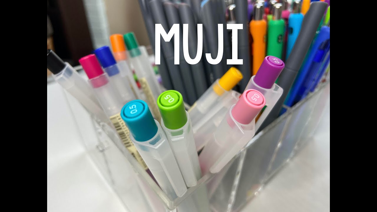 MUJI Retractable Gel Pens 12 Colors 0.5 | Waterproof test