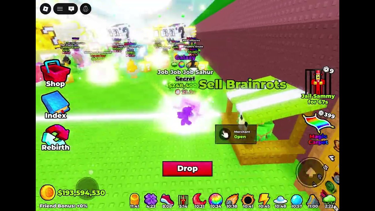 Admin abuse in break a lucky block I got very crazy thing enjoy